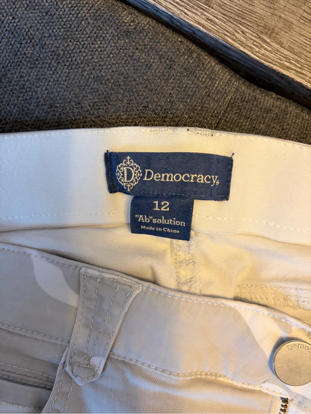 Democracy Gray & White Camo Cargo Pants - Picture 2 of 3
